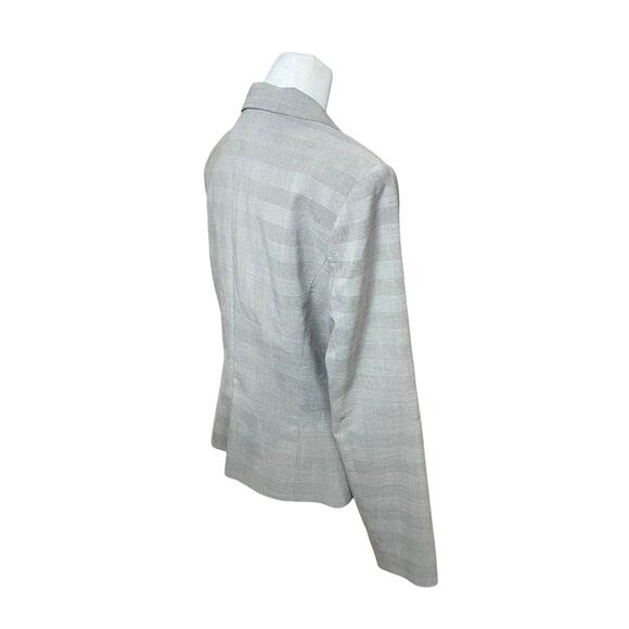 Calvin Klein Women's Career Blazer Size 10 Houndstooth Plaid‎ Black White Jacket - Picture 6 of 11